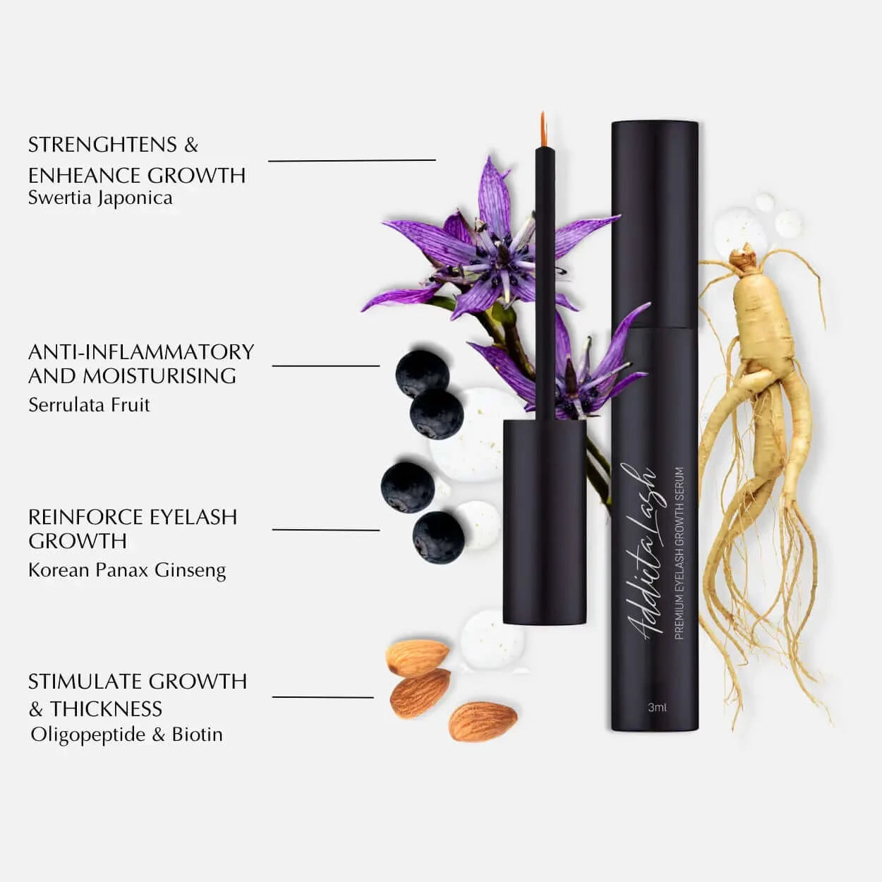 Premium Eyelash Growth Serum -  Eyelash Serum - 